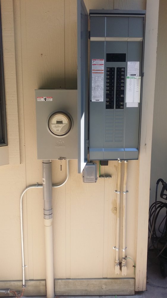 Exterior meter and electrical panel installation by B-Well Electric